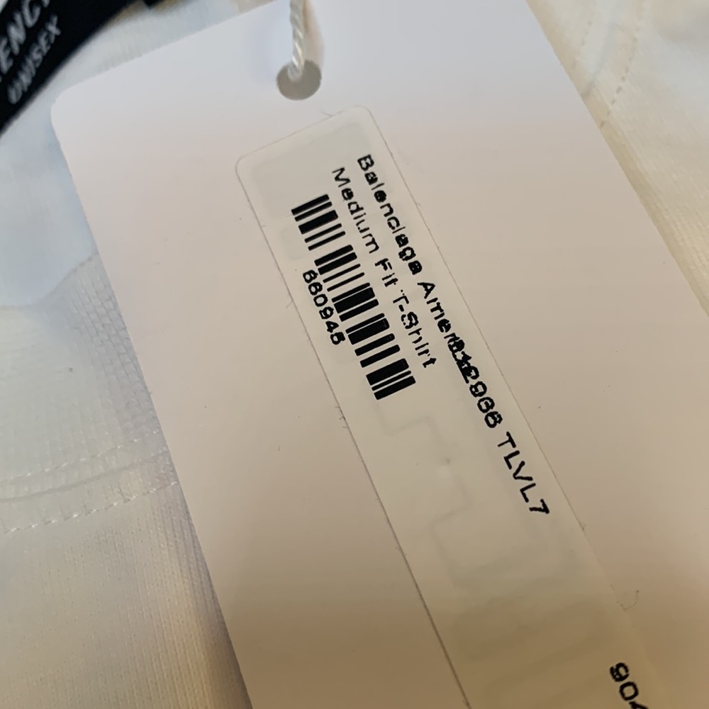 BALENCIAGA Cities Paris T-Shirt Medium Fit white / black vintage jersey SMALL - Picture 9 of 14